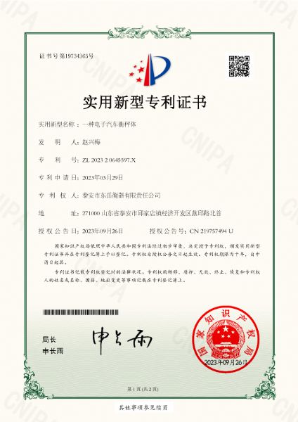 202320645597X一種電子汽車衡稱體